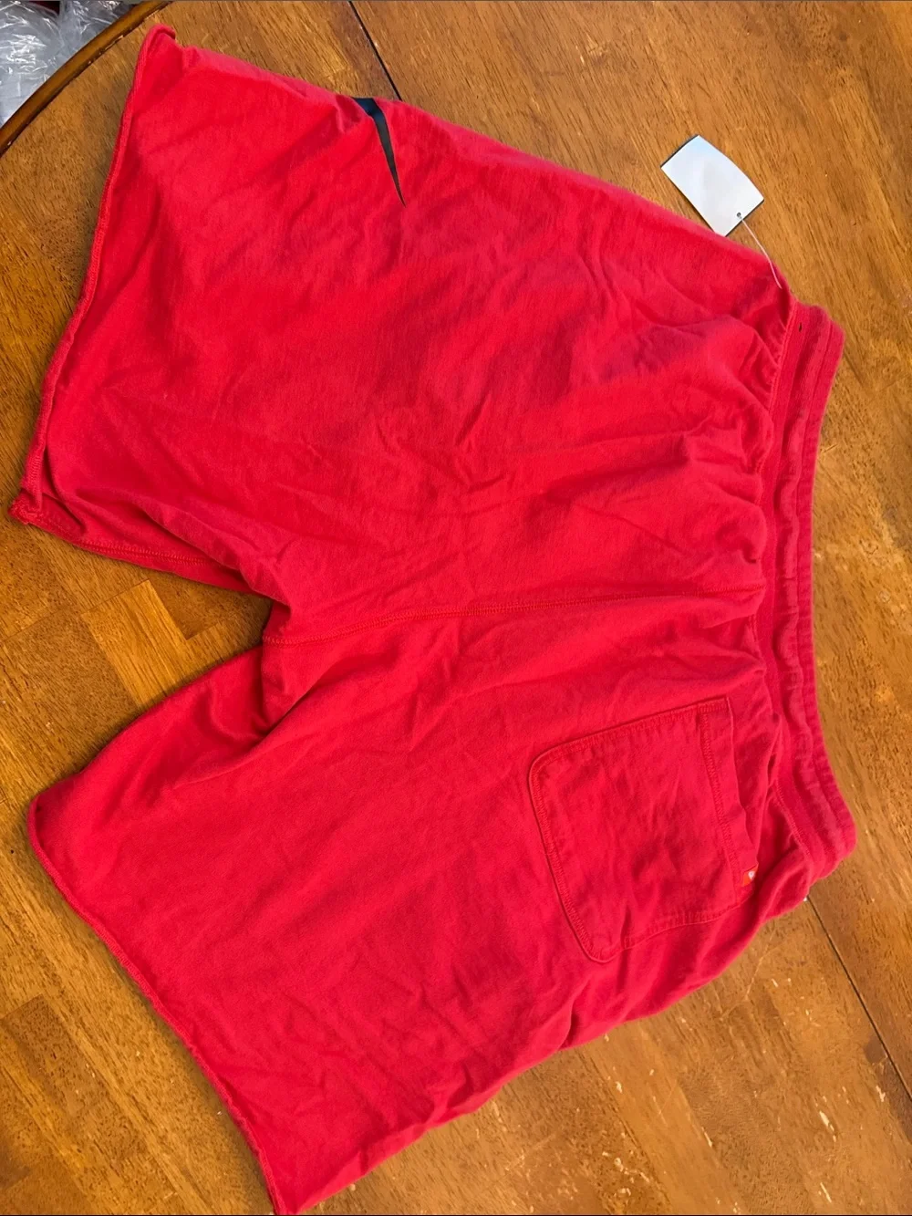 Nike Men’s Red Athletic Shorts with Black Logo xxl